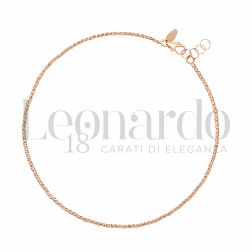 Lunghezza 19 cm + 1 cm in Oro Rosa da 1,9gr.