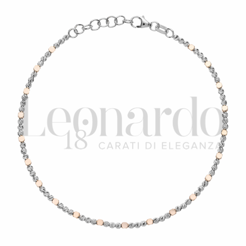 Lunghezza 18 + 1,5 cm in Oro Rosa e Oro Bianco da 3,8gr.