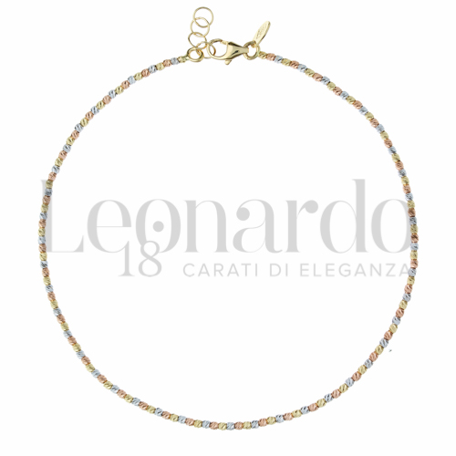 Lunghezza 19 cm + 1 cm in Oro Giallo, Oro Bianco e Oro Rosa da 1,9gr.