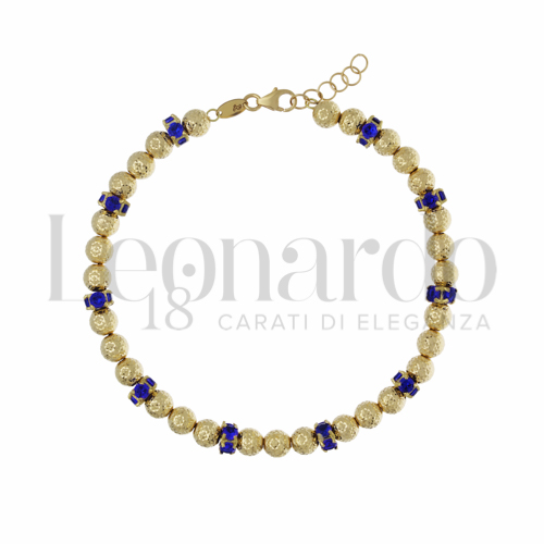 Lunghezza 18 + 2 cm con Zircone Blu in Oro Giallo da 6,3gr.