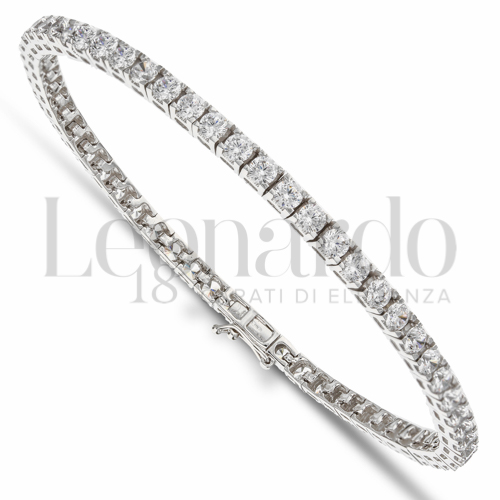 con Zircone bianco da Misura pietra 2,75 mm in Oro Bianco da 12gr.
