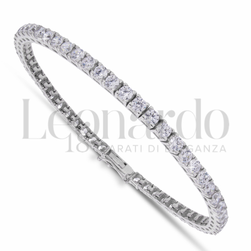 con Zircone bianco da Misura pietra 2,00 mm in Oro Bianco da 8,9gr.
