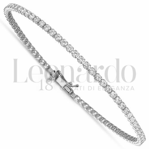 con Zircone bianco da Misura pietra 2,00 mm in Oro Bianco da 4,2gr.