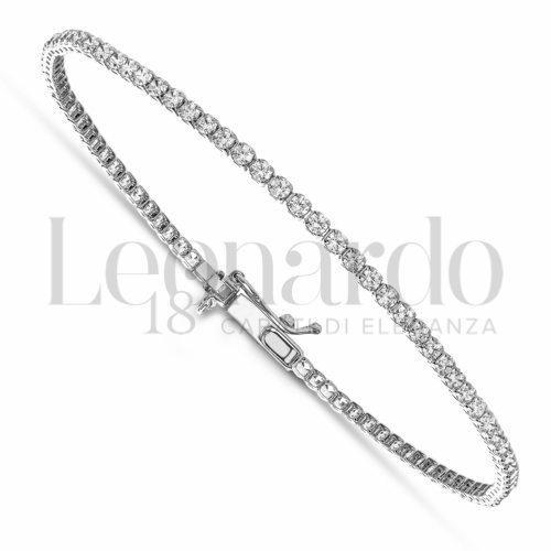 con Zircone bianco da Misura pietra 1,75 mm in Oro Bianco da 3,3gr.