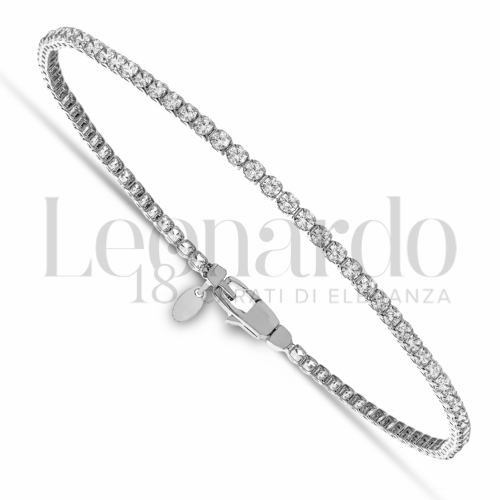 con Zircone bianco da Misura pietra 1,75 mm in Oro Bianco da 2,5gr.