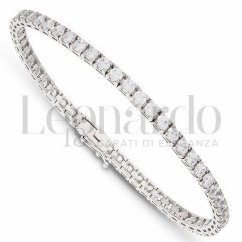 con Zircone bianco da Misura pietra 3 mm in Oro Bianco da 10,9gr.