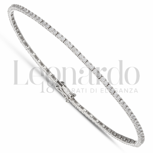 con Zircone bianco da Misura pietra 1,50 mm in Oro Bianco da 4,5gr.