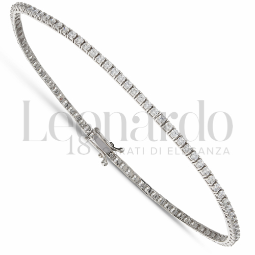 con Zircone bianco da Misura pietra 1,75 mm in Oro Bianco da 6gr.