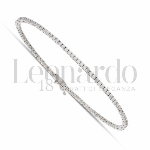 con Zircone bianco da Misura pietra 1,50 mm in Oro Bianco da 6gr.