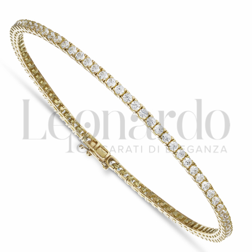 con Zircone bianco da Misura pietra 2,00 mm in Oro Giallo da 8,8gr.
