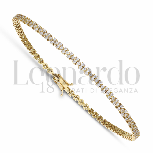 con Zircone bianco da Misura pietra 1,50 mm in Oro Giallo da 6,9gr.
