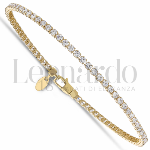 con Zircone bianco da Misura pietra 2,00 mm in Oro Giallo da 3,4gr.