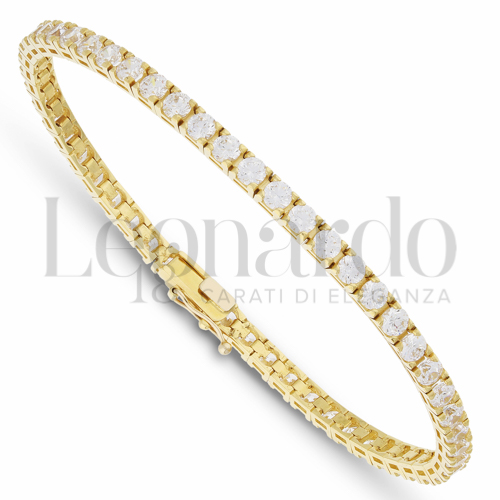 con Zircone bianco da Misura pietra 3 mm in Oro Giallo da 11gr.