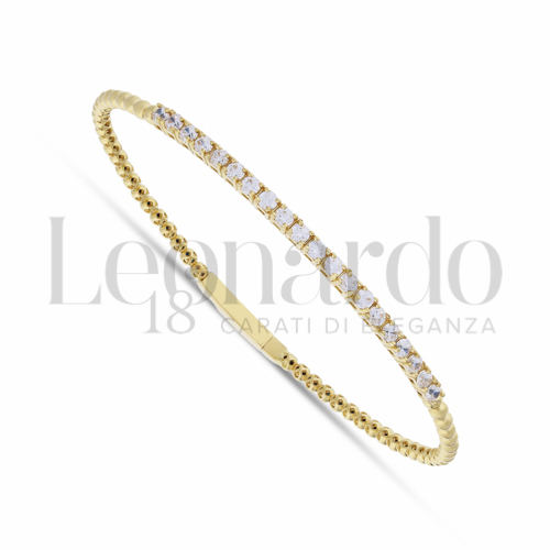 con Zircone bianco da Misura pietra 2,00 mm in Oro Giallo da 7,7gr.