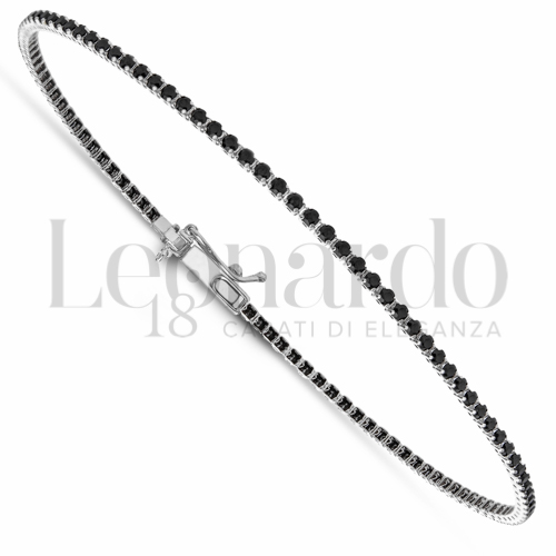 con Zirconi neri da Misura pietra 1,50 mm in Oro Bianco da 2,8gr.