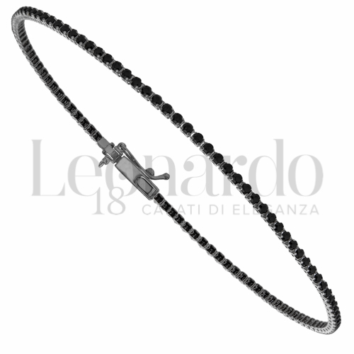 con Zirconi neri da Misura pietra 1,50 mm in Oro Brunito da 3gr.