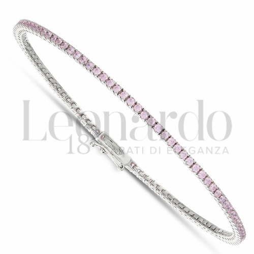 con Zircone rosa Light da Misura pietra 1,50 mm da Gr 6,00 in Oro Bianco da 6gr.