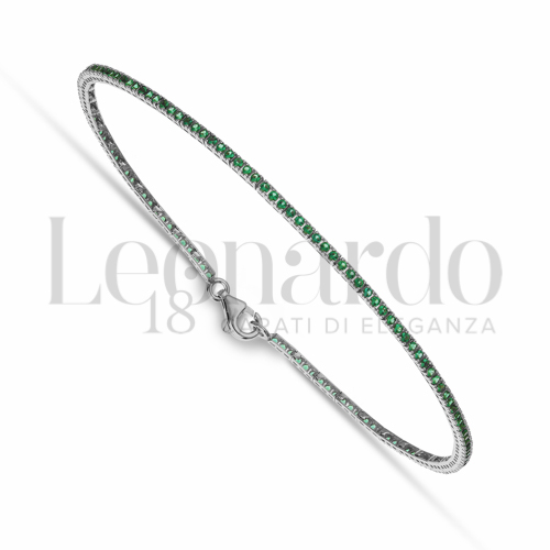 con Zircone verde da Misura pietra 1,10 mm in Oro Bianco da 3gr.