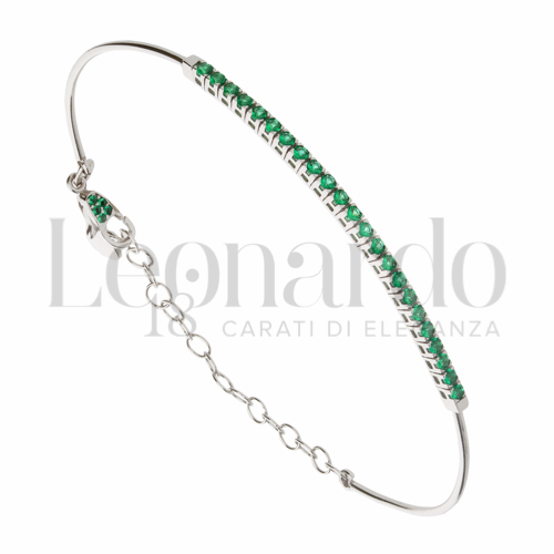 con Zircone verde da in Oro Bianco da 4,2gr.