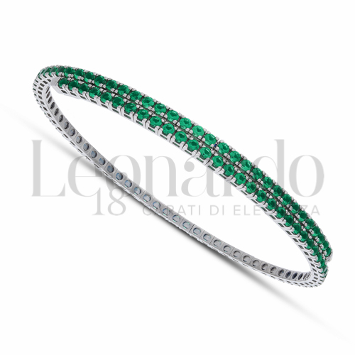 con Zircone verde da Misura pietra 2,00 mm in Oro Bianco da 8,8gr.