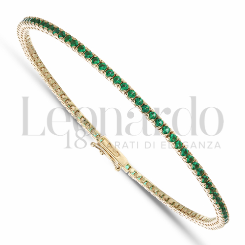 con Zircone verde da Misura pietra 1,75 mm in Oro Giallo da 6,9gr.