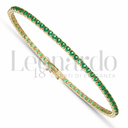 con Zircone verde da Misura pietra 2,40 mm in Oro Giallo da 10gr.