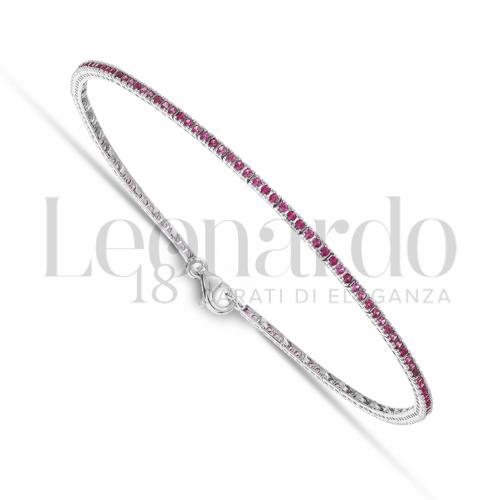 con Zircone rosso da Misura pietra 1,10 mm in Oro Bianco da 3,4gr.