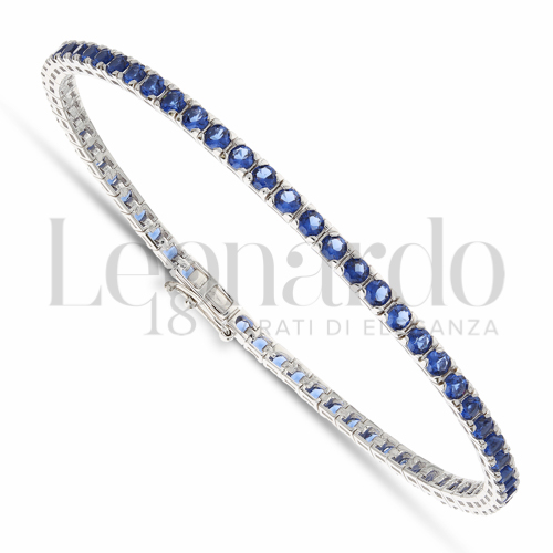 con Zircone Blu da Misura pietra 2,40 mm in Oro Bianco da 9,4gr.