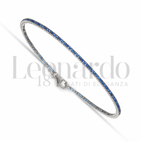 con Zircone Blu da Misura pietra 1,10 mm in Oro Bianco da 3gr.