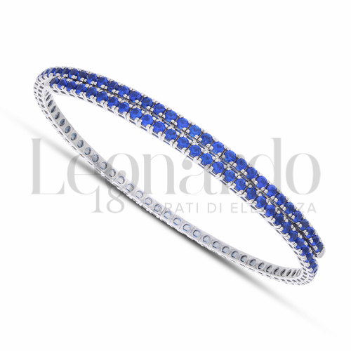 Bracciali Bracciale Tennis Elastico in Oro 18 Carati Misura pietra: 2,00 mm 9g