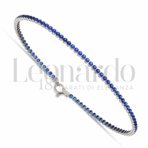 con Zircone Blu da Misura pietra 1,50 mm in Oro Bianco da 3gr.
