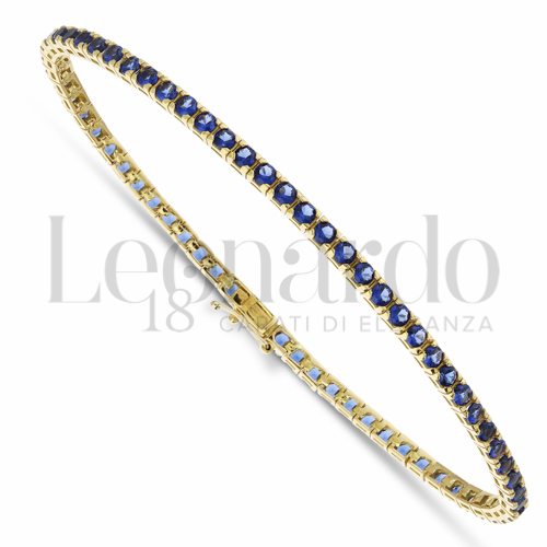 con Zircone Blu da Misura pietra 2,40 mm in Oro Giallo da 9,6gr.