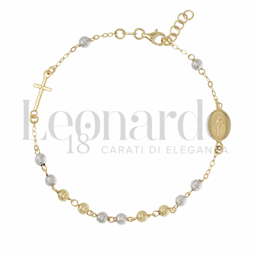 4 mm/ 19+1,5 cm Diametro sfere o lunghezza in Oro Giallo e Oro Bianco da 4,1gr.