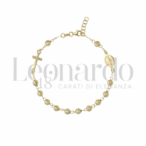 5 mm/ 19+1 cm Diametro sfere o lunghezza in Oro Giallo da 4,7gr.
