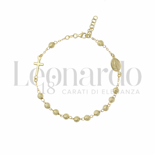 5 mm/ 19+2 cm Diametro sfere o lunghezza in Oro Giallo da 4,7gr.