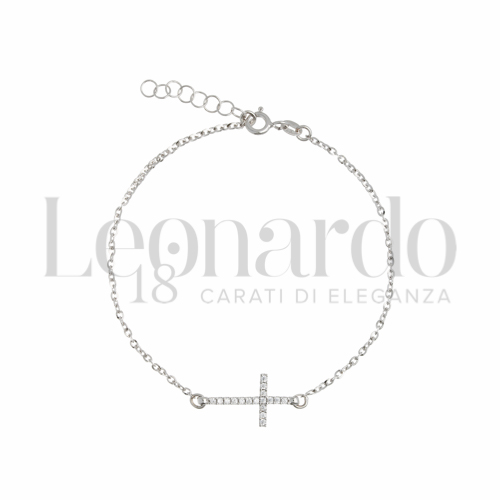 18+2 cm Diametro sfere o lunghezza con Zircone bianco in Oro Bianco da 2,3gr.