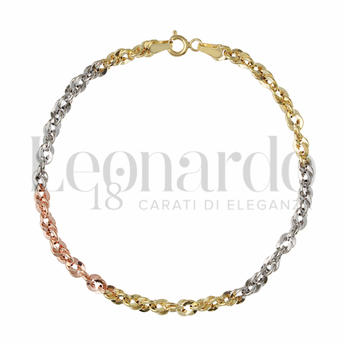 Filo 50 in Oro Giallo, Oro Bianco e Oro Rosa da 2,3gr.