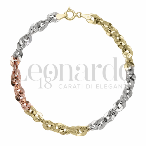 Filo 100 in Oro Giallo, Oro Bianco e Oro Rosa da 5,2gr.