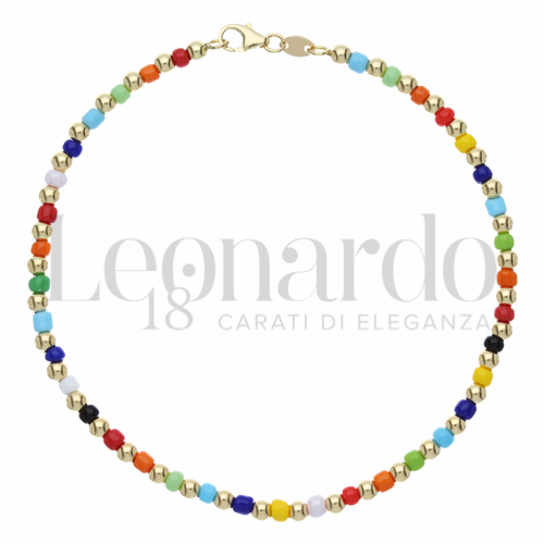 con Perline colorate & Oro in Oro Giallo da 3,3gr.