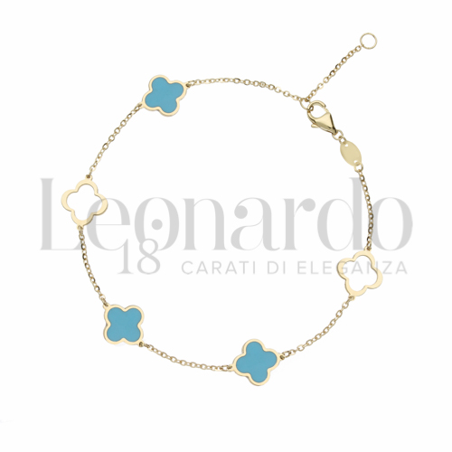 18 cm con riduzione a 16 cm con Turchese in Oro Giallo da 1,7gr.