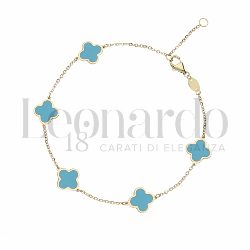 18 cm con riduzione a 16 cm con Turchese in Oro Giallo da 1,8gr.