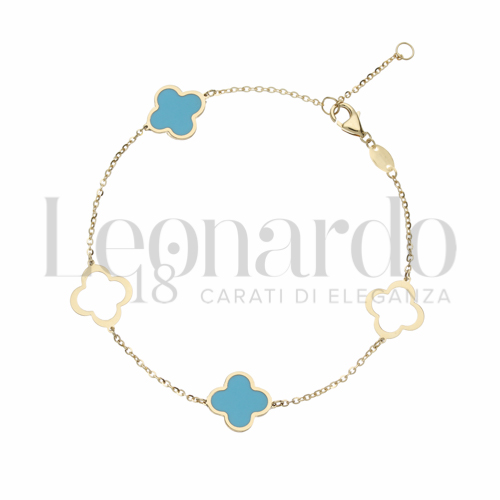 18 cm con riduzione a 16 cm con Turchese in Oro Giallo da 1,8gr.