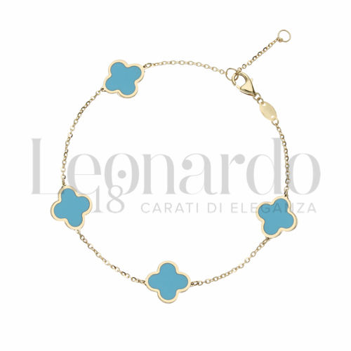 18 cm con riduzione a 16 cm con Turchese in Oro Giallo da 1,9gr.