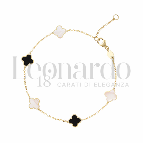 18 cm con riduzione a 16 cm con Onice + Madreperla in Oro Giallo da 1,6gr.