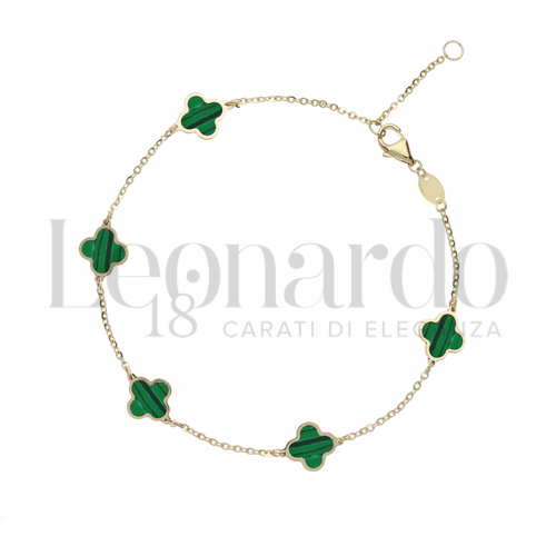 18 cm con riduzione a 16 cm con Malachite in Oro Giallo da 1,6gr.