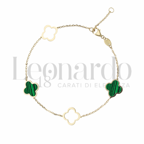 18 cm con riduzione a 16 cm con Malachite in Oro Giallo da 1,7gr.