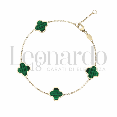 18 cm con riduzione a 16 cm con Malachite in Oro Giallo da 1,9gr.