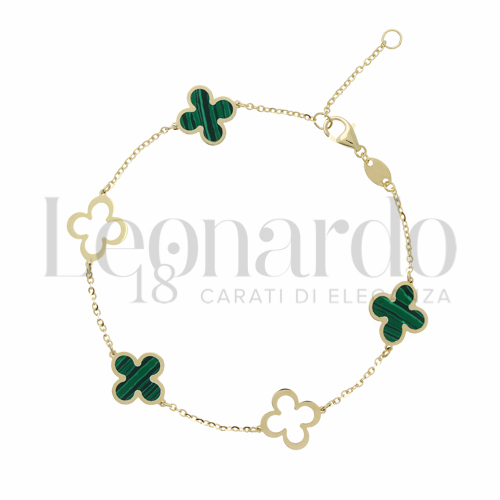 18 cm con riduzione a 16 cm con Malachite in Oro Giallo da 2,2gr.