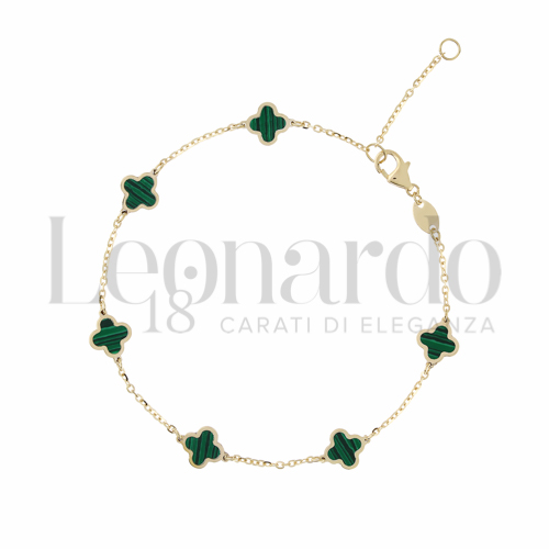 18 cm con riduzione a 16 cm con Malachite in Oro Giallo da 1,6gr.