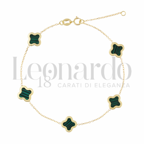 18 cm con Malachite in Oro Giallo da 2,2gr.